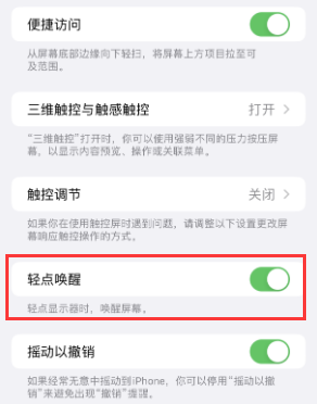 龙凤苹果授权维修站分享iPhone轻点无法唤醒怎么办