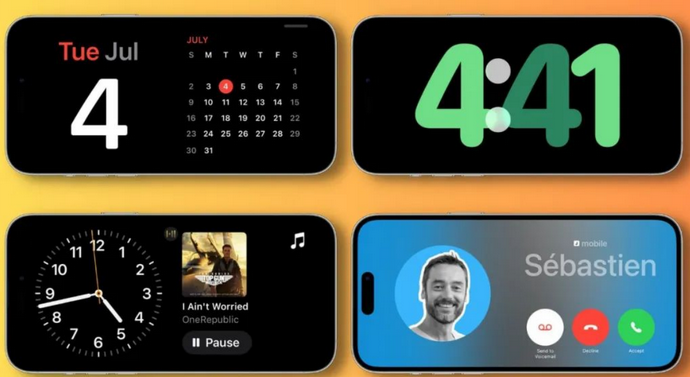龙凤苹果手机维修分享iOS17横屏充电待机显示有什么好处 