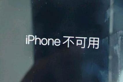 龙凤苹果服务网点分享锁屏界面显示“iPhone 不可用”如何解决 